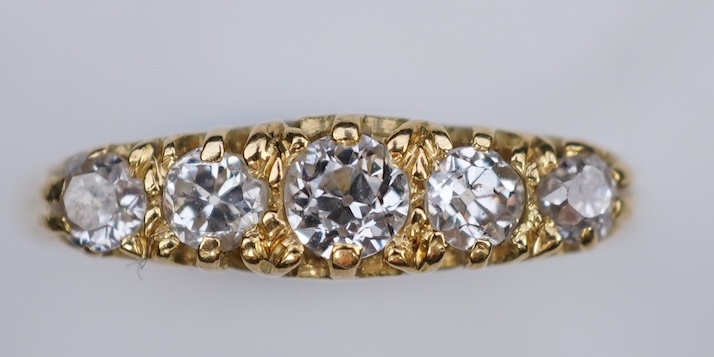 A five-stone diamond ring